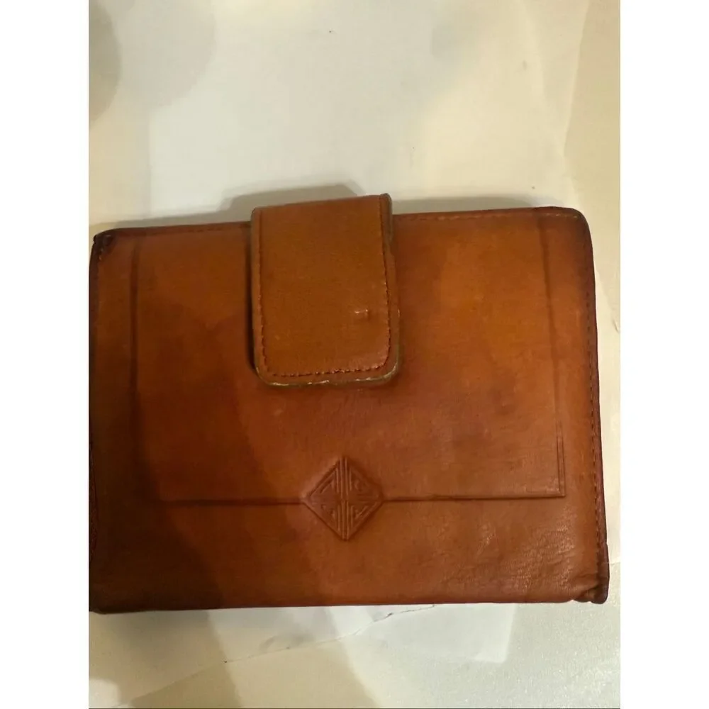 Prince Gardner Unisex Cowhide Leather Bi-fold Card Holder Wallet Tan OS NWOT